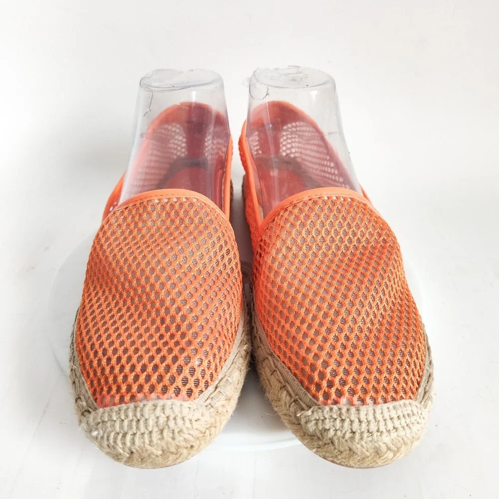 Rebecca‎ Minkoff Flats Size 8 Espadrille Mesh Orange Slip On Summer Beach Boho